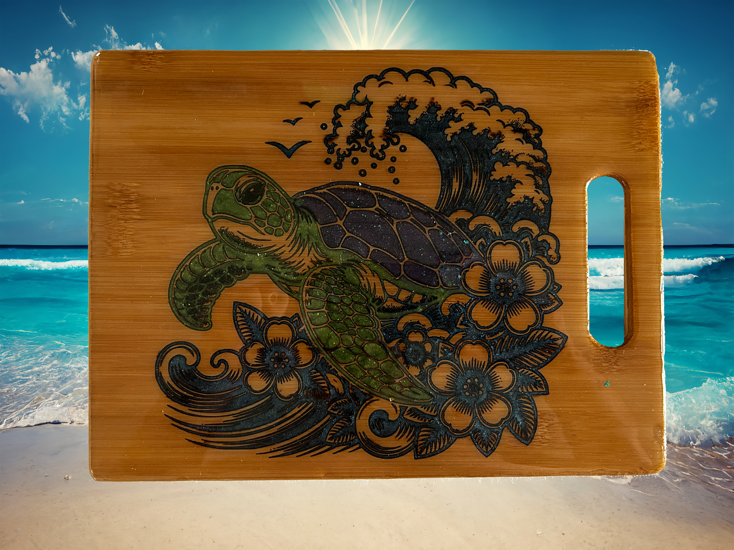 Deep Engraved Epoxied Cutting-board