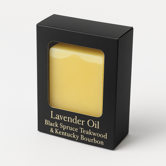 5oz Lavender Oil Soap – Black Spruce Teakwood & Kentucky Bourbon Ashley's Custom Tumblers & Engraving