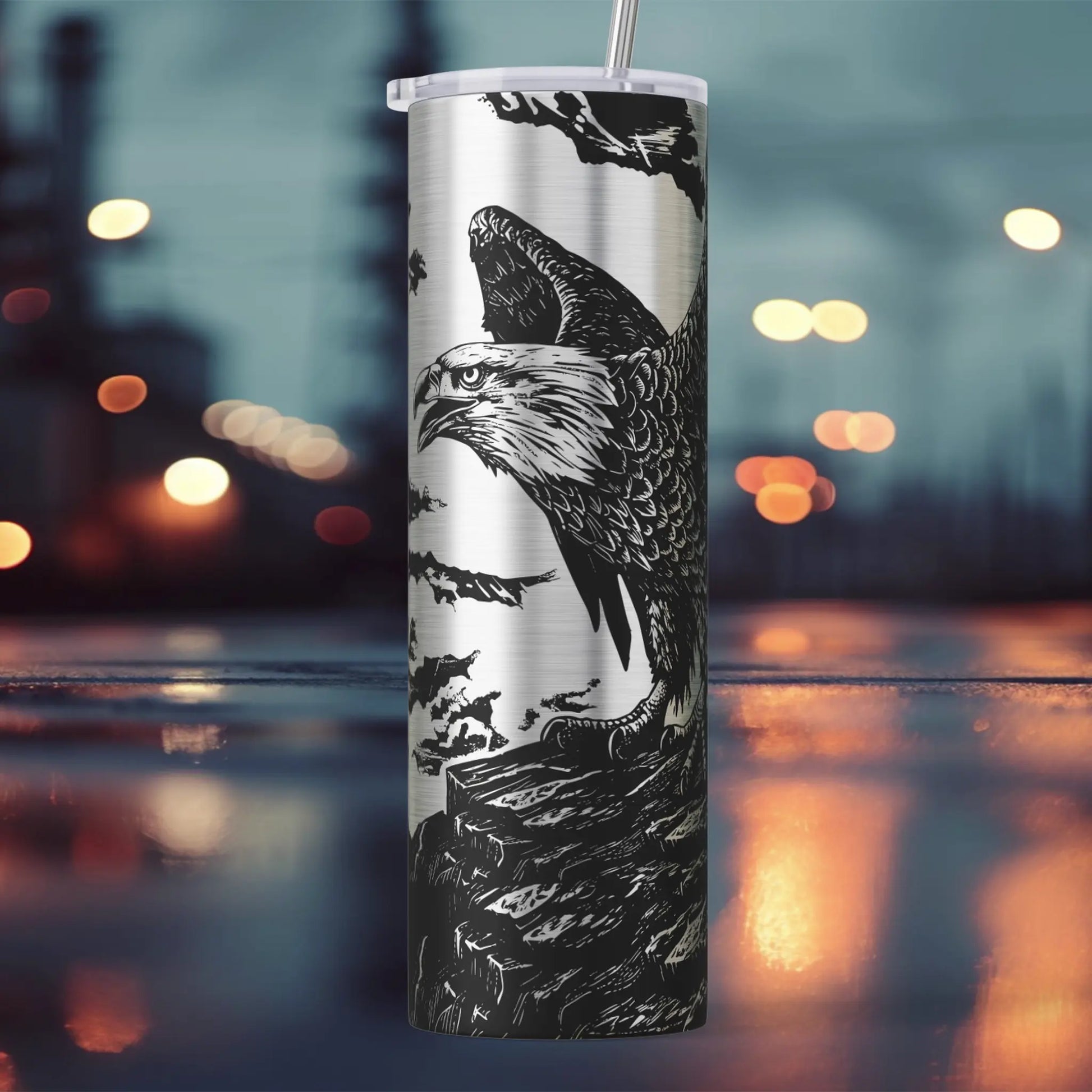 Bald Eagle 20oz Skinny Tumbler – Bold & Patriotic Ashley's Custom Tumblers & Engraving